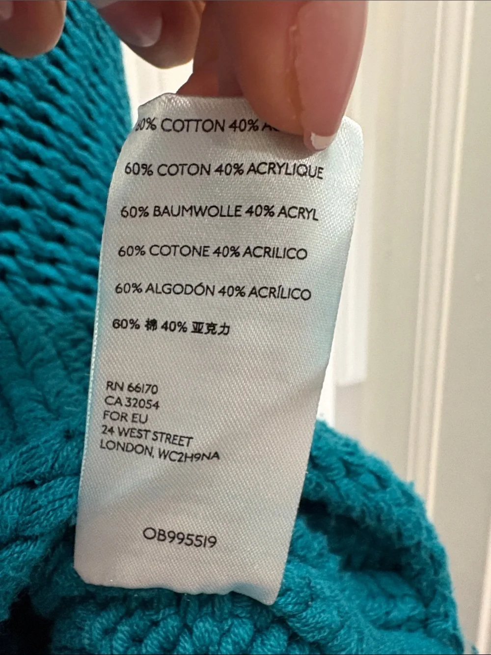 Free People My Only Sunshine Sweater Teal Chunky Knit Oversized Mock Neck Large